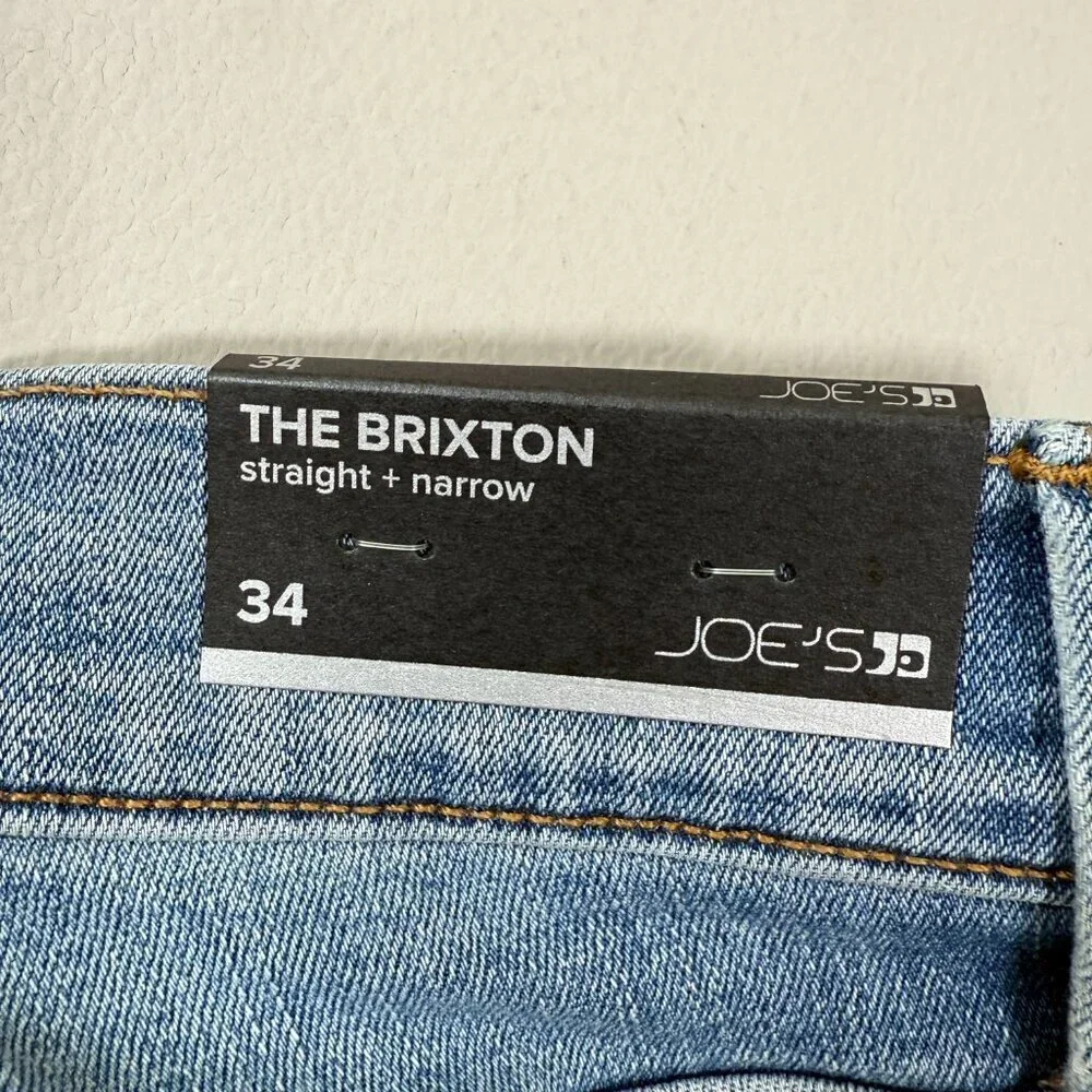 Joe's Jeans Brixton Straight & Narrow Denim Jeans Men's 34 Blue Izel Stretch NWT